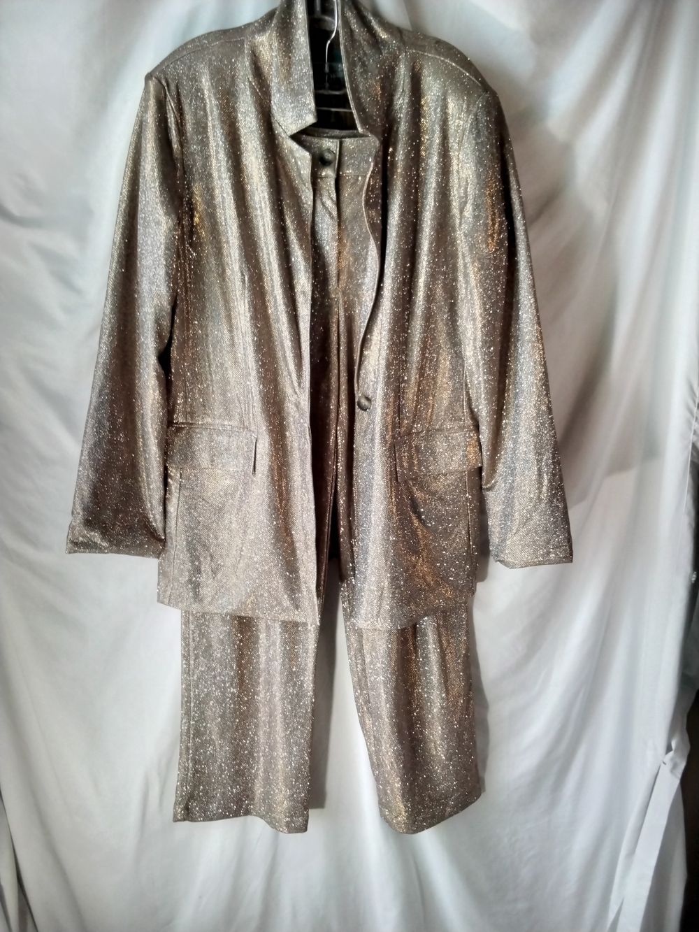 wild fable Metallic Gold Glitter Blazer & Pants Set